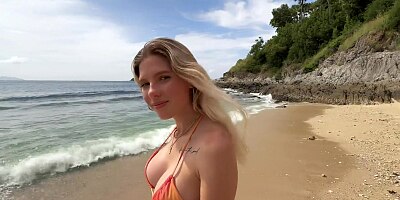 pretty stranger didn’t refuse to swim naked and offered fuck her on the beach | Anastangel